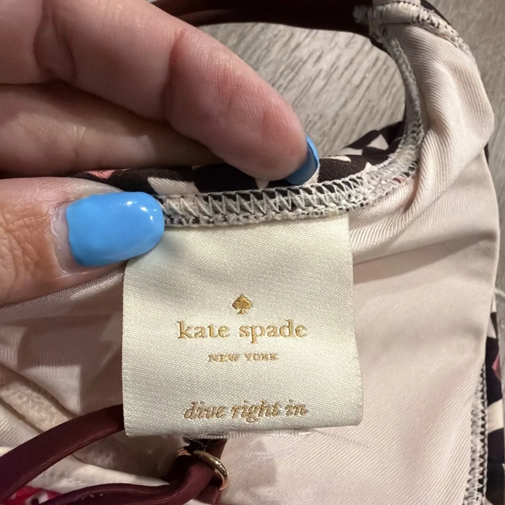 Kate Spade Womens One Piece Swimsuit Coronado Beach Triangle‎ Floral Size S